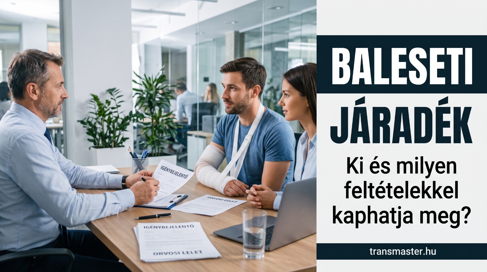 A baleseti járadék igényléséhez a jogerős üzemi baleseti határozat mellett elengedhetetlen a sérülést és az egészségkárosodás mértékét igazoló orvosi leletek, zárójelentések pontos és hiteles dokumentációja.